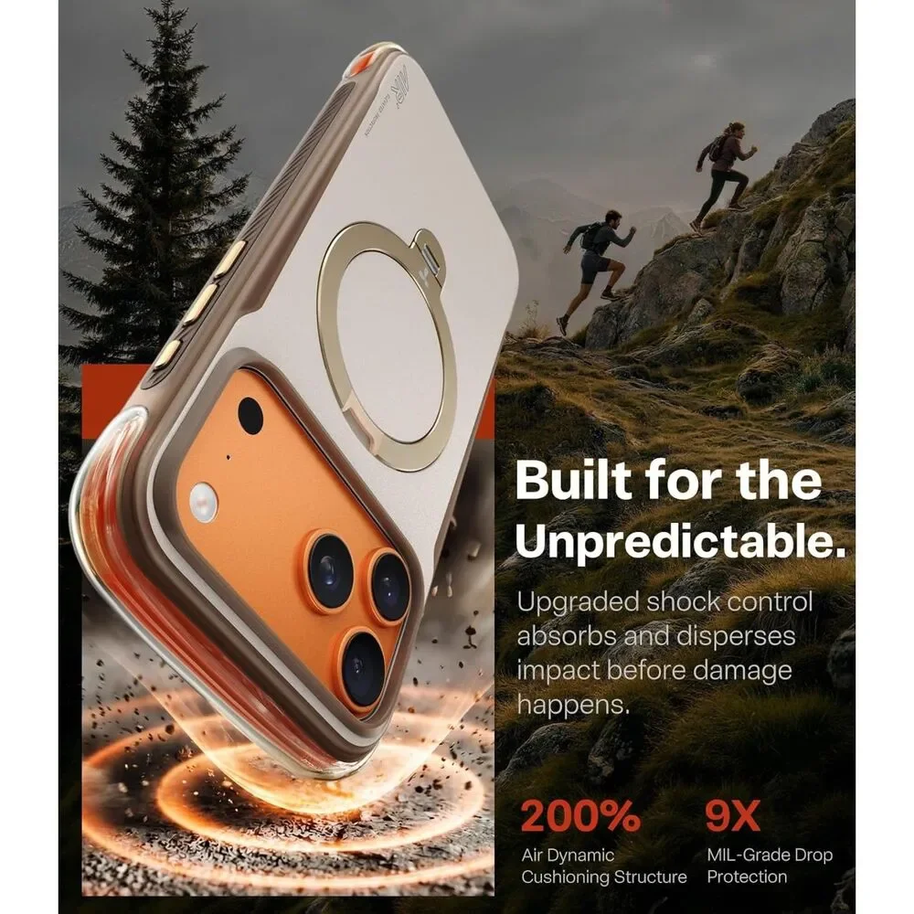 TORRAS Ostand Q3 Air Pro for iPhone 17 Pro Max Case - 360 Magnetic Stand MagSafe